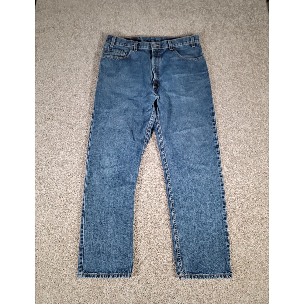 Vintage Levis Jeans Mens 36x29* Blue Denim 505 Straight Medium Wash Made In USA - Picture 1 of 16